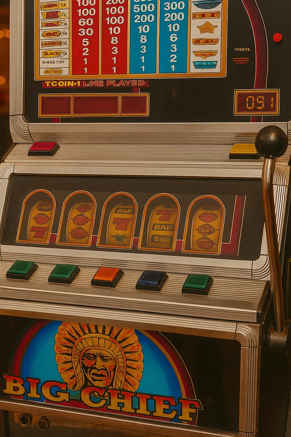 Tragaperras decorativa para eventos de casino