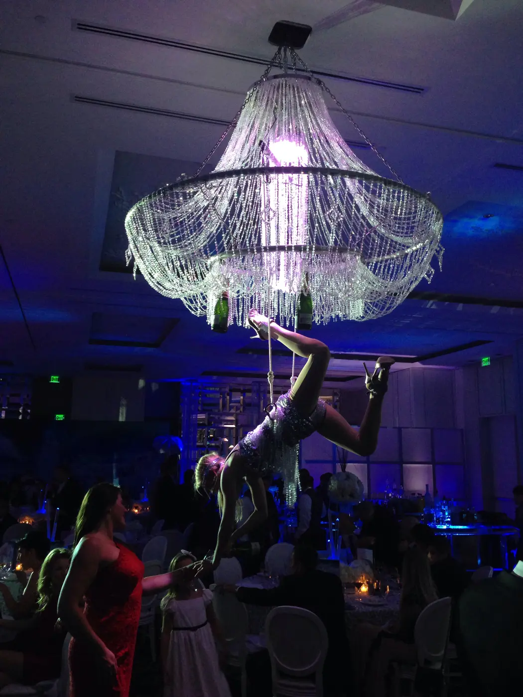 Vestido de Champagne para eventos de casino